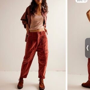 Free People Bay to Breakers Corduroys - Roasted Russet Color